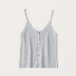 Abercrombie Button-Up Ribbed Knit Tank
